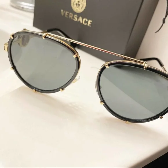 VERSACE Medusa head  Sunglasses VE2232 Dark Grey, Size 61-18/145 new with box - Picture 10 of 13